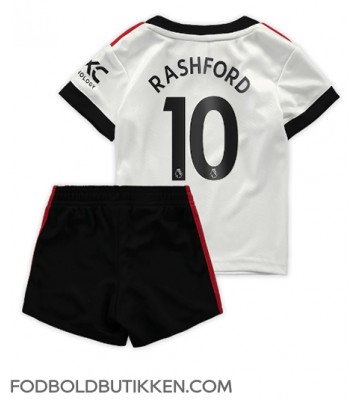 Manchester United Marcus Rashford #10 Udebanetrøje Børn 2022-23 Kortærmet (+ Korte bukser)